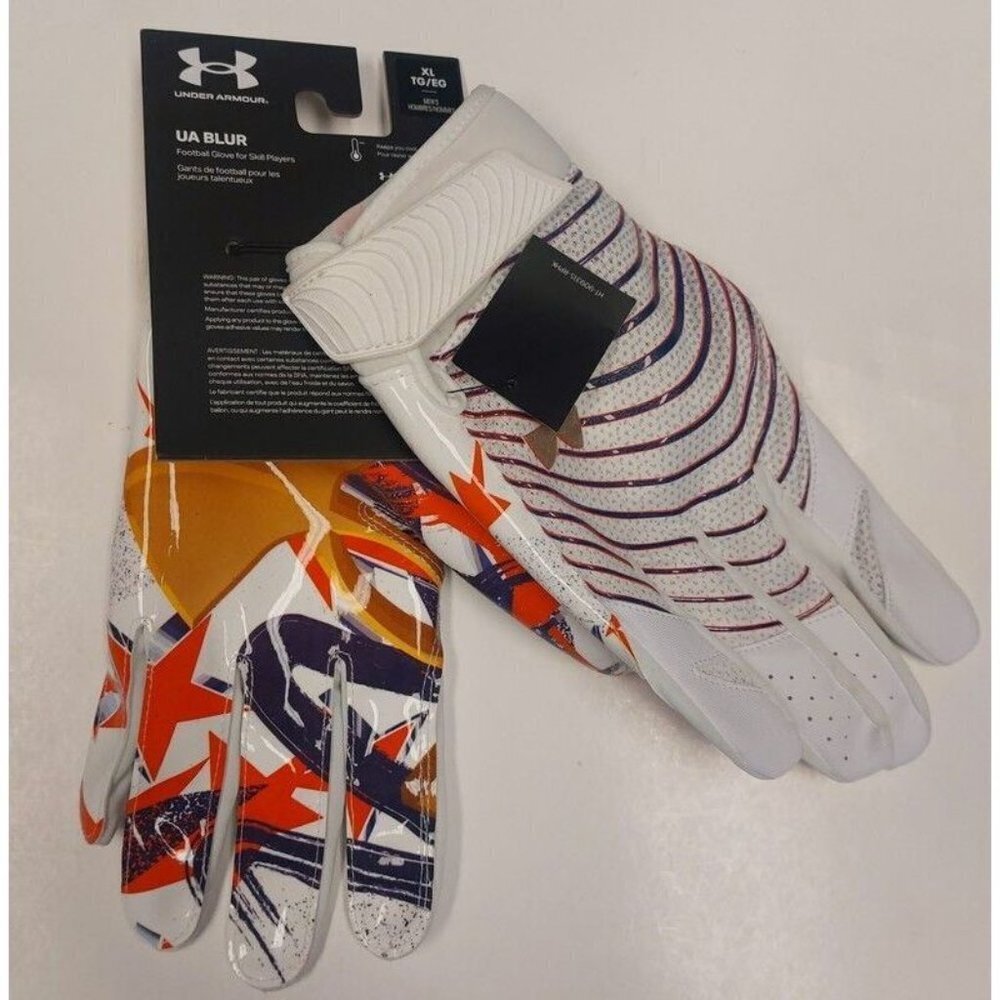 Under Armour UA Mens XL Blur Limited Edition Football Receiver Glue Grip Gloves